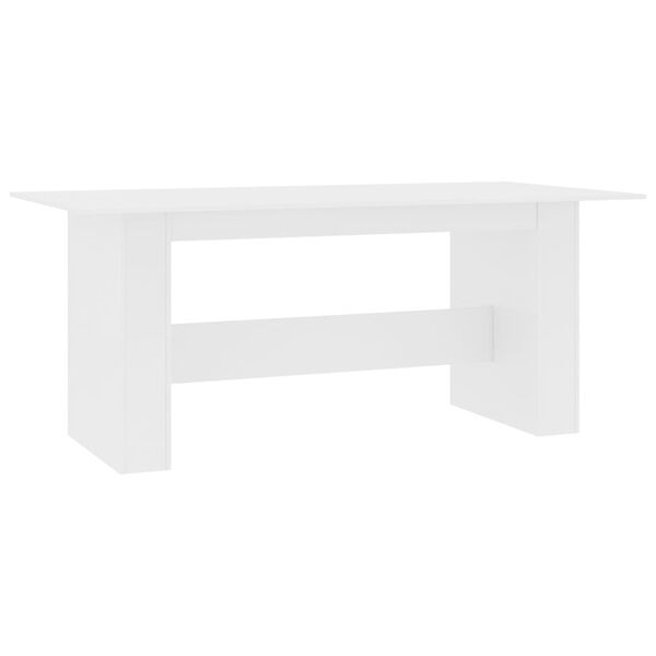 vidaXL Τραπεζαρία Λευκή 180 x 90 x 76 εκ. από Επεξ. Ξύλο