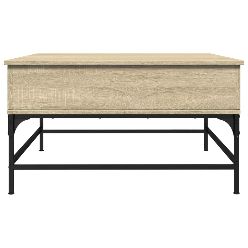 vidaXL Τραπεζάκι Σαλονιού Sonoma Δρυς 80x80x45εκ Επεξ. Ξύλο + Μέταλλο