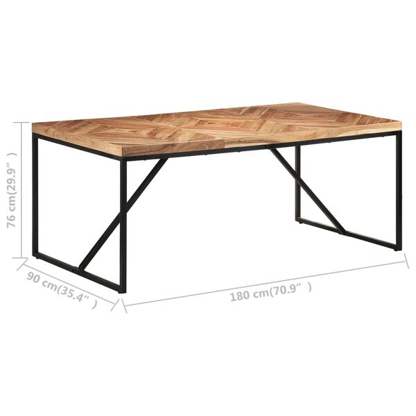 vidaXL Τραπεζαρία 180 x 90 x 76 εκ. από Μασίφ Ξύλο Ακακίας/Μάνγκο