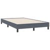 vidaXL Box Spring Κρεβάτι χωρίς στρώμα Σκούρο γκρι 120x220cm Βελούδινο