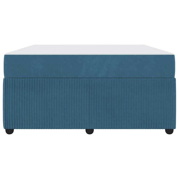 vidaXL Σκελετός κρεβατιού με στρώμα Άλλο Μπλε 140 x 200 cm Βελούδο