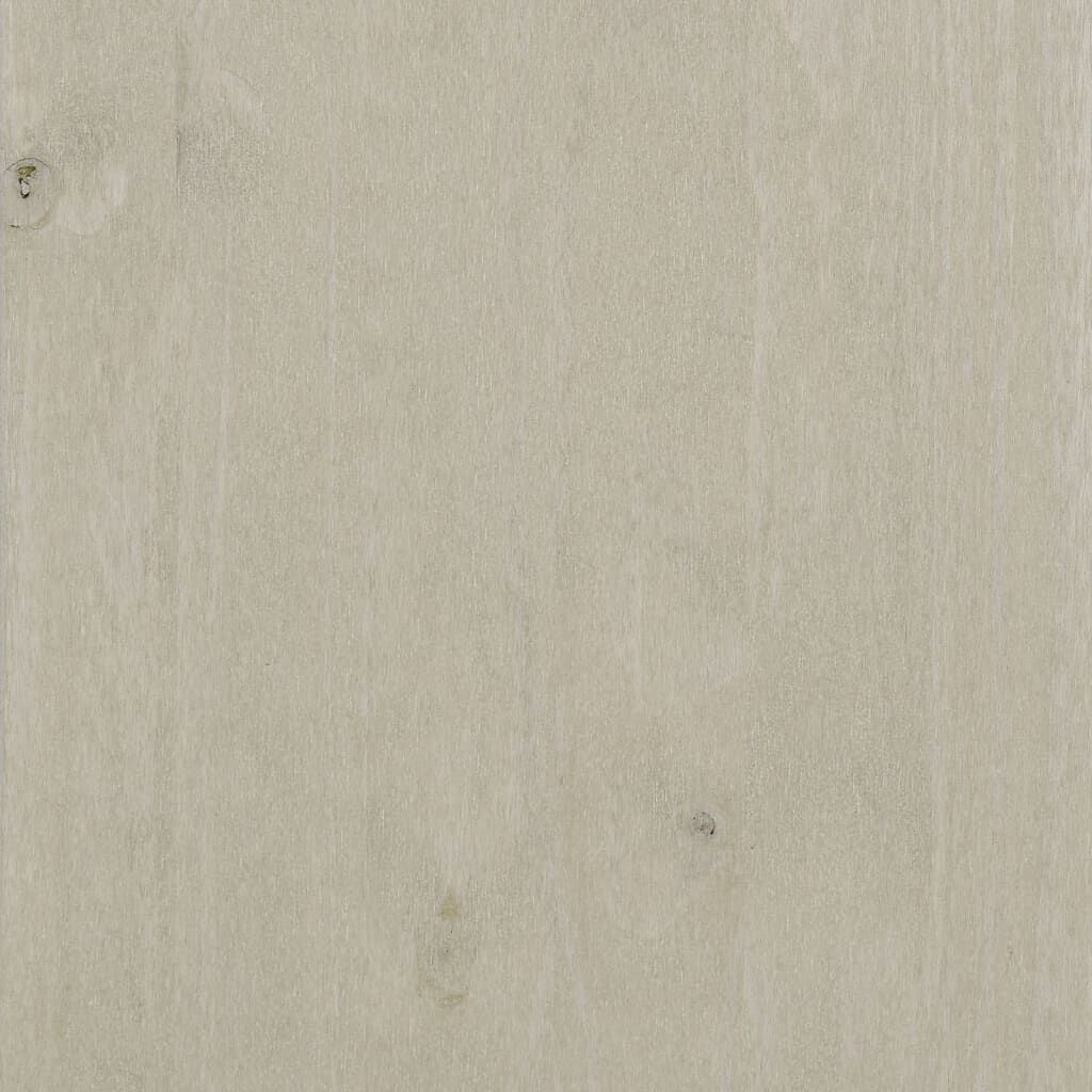 vidaXL Ντουλάπα HAMAR Λευκό 89 x 50 x 180 εκ. από Μασίφ Ξύλο Πεύκου