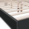 vidaXL Πλαίσιο Κρεβατιού Μαύρο 140 x 190 εκ. Επεξ. Ξύλο & Μέταλλο