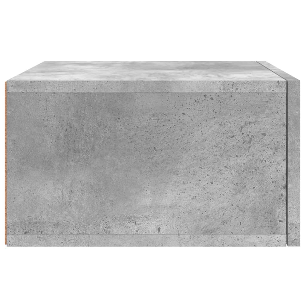 vidaXL Κομοδίνο Επιτοίχιο Γκρι Σκυροδέματος 35 x 35 x 20 εκ.