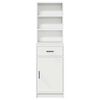 vidaXL Highboard &Lambda;&epsilon;&upsilon;&kappa;ό 40 x 40,5 x 135 &epsilon;&kappa;. &Epsilon;&pi;&epsilon;&xi;&epsilon;&rho;&gamma;&alpha;&sigma;&mu;έ&nu;&omicron; &xi;ύ&lambda;&omicron;