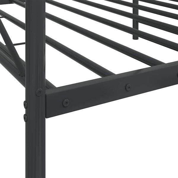 vidaXL Κρεβάτι ημέρας χωρίς στρώμα Μαύρο 100x200 cm Ατσάλι
