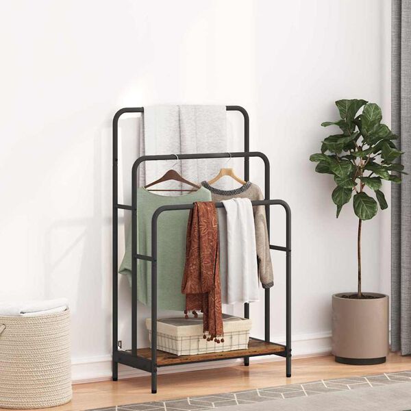 vidaXL Ράφι Ρούχων Παλαιό ξύλο 60 x 30 x 100.5 εκ Επεξεργασμένο ξύλο