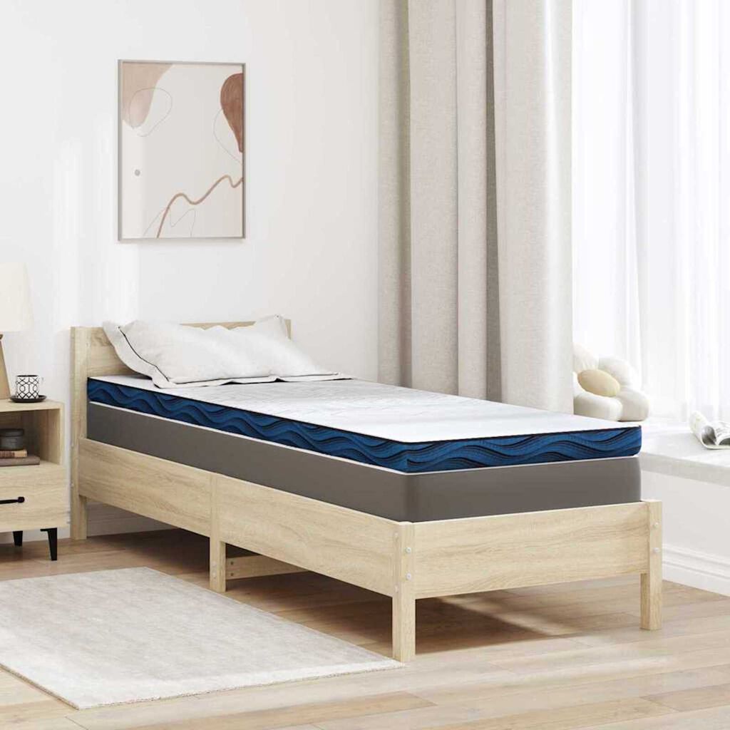 vidaXL Στρώματα Λευκό και μπλε 70 x 200 cm Αφρός μνήμης τζελ