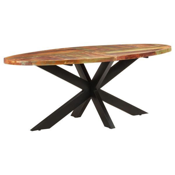 vidaXL Τραπεζαρία Οβάλ 200 x 100 x 75 εκ. από Μασίφ Ανακυκλωμένο Ξύλο
