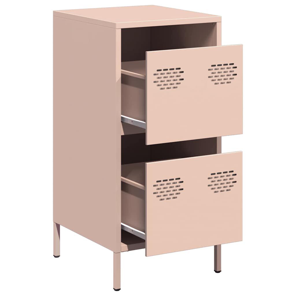 vidaXL Ντουλάπι Ροζ 35x39x73,5 εκ. από Χάλυβα Ψυχρής Έλασης