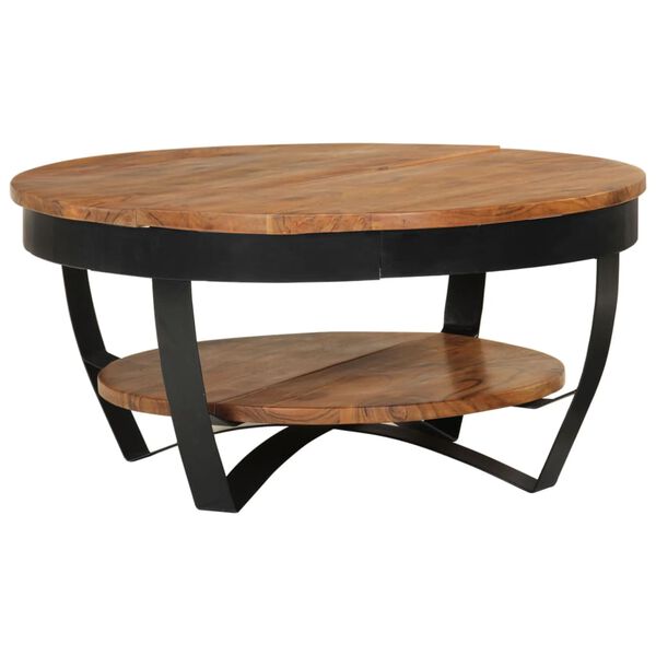 vidaXL Τραπεζάκι Σαλονιού 65 x 65 x 32 εκ. από Μασίφ Ξύλο Ακακίας