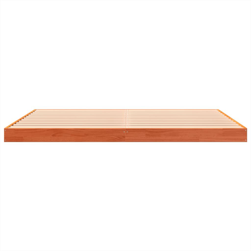 vidaXL Πλαίσιο Κρεβατιού Καφέ Κεριού 160x200εκ από Μασίφ Ξύλο Πεύκου