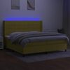 vidaXL &Kappa;&rho;&epsilon;&beta;ά&tau;&iota; Boxspring &mu;&epsilon; &Sigma;&tau;&rho;ώ&mu;&alpha; & LED &Pi;&rho;ά&sigma;&iota;&nu;&omicron; 200x200 &epsilon;&kappa; &Upsilon;&phi;&alpha;&sigma;&mu;ά&tau;&iota;&nu;&omicron;