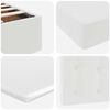 vidaXL Οθωμανικό κρεβάτι με στρώματα Λευκό 180x200cm Faux Leather