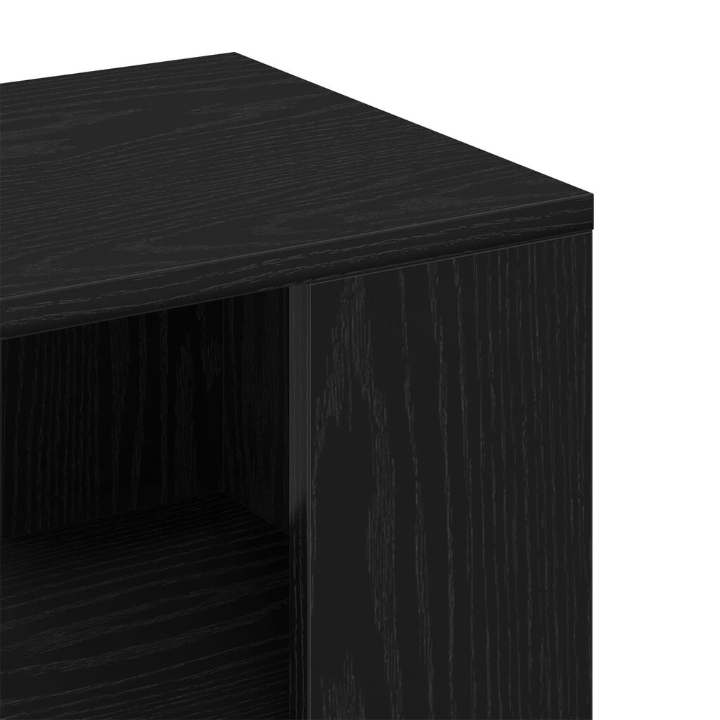 vidaXL Τραπέζι πλευράς Μαύρο Δρυς 36x30x56 εκ Επεξεργασμένο ξύλο