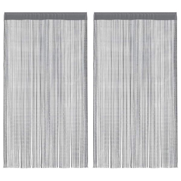 vidaXL Κουρτίνες με Κρόσσια 2 τεμ. Ανθρακί 140 x 250 εκ.