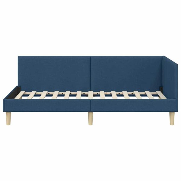 vidaXL Κρεβάτι Γωνίας Άλλο Μπλε 80 x 200 cm Ύφασμα και Έργο ξύλου