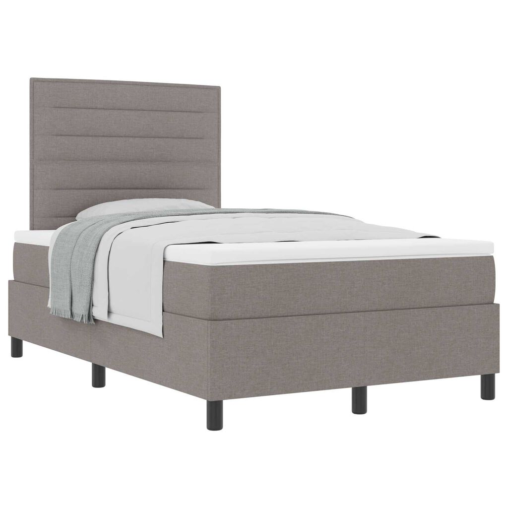 vidaXL Κρεβάτι Box Spring με Μαξιλάρι Ταύρος 120x200 εκ Υφάσματος