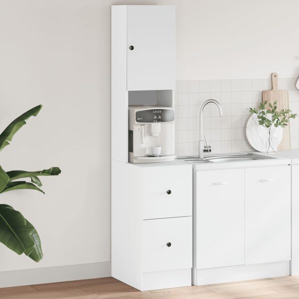 vidaXL Στήλη Κουζίνας Λευκή 35x50x180 εκ. από Επεξεργασμένο Ξύλο
