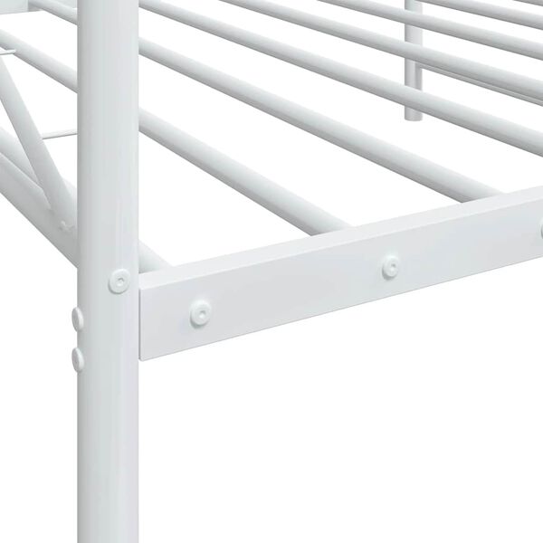 vidaXL Κρεβάτι ημέρας χωρίς στρώμα Λευκό 100x200 cm Ατσάλι