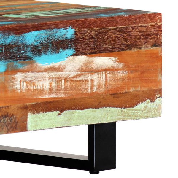 vidaXL Τραπεζάκι Σαλονιού 120 x 50 x 30 εκ. Ανακυκλωμένο Ξύλο/Ατσάλι