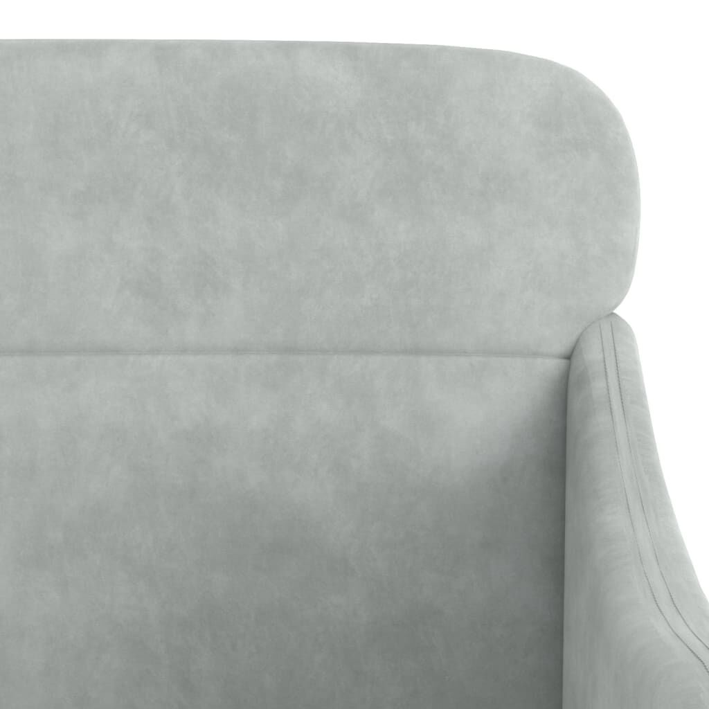 vidaXL Πολυθρόνα Ανοιχτό Γκρι 63 x 76 x 80 εκ. Βελούδινη