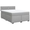 vidaXL Κρεβάτι Boxspring με Στρώμα Αν. Πράσινο 160x200εκ Υφασμάτινο