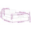 vidaXL Οθωμανικό κρεβάτι με στρώμα & LEDs Ανοιχτό γκρι Βελούδο