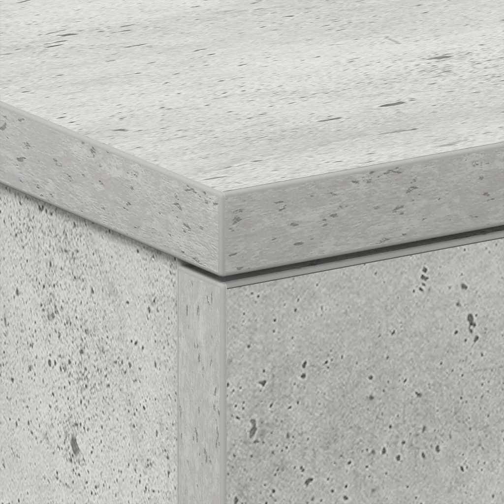 vidaXL Κομοδίνα 2 τεμ. Γκρι Σκυροδέματος 38x35x56 εκ. από Επεξ. Ξύλο