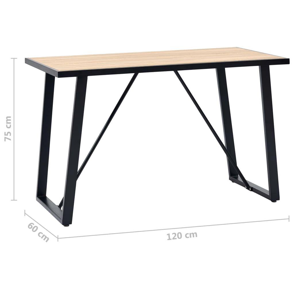 vidaXL Τραπεζαρία Χρώμα Δρυός 120 x 60 x 75 εκ. από MDF