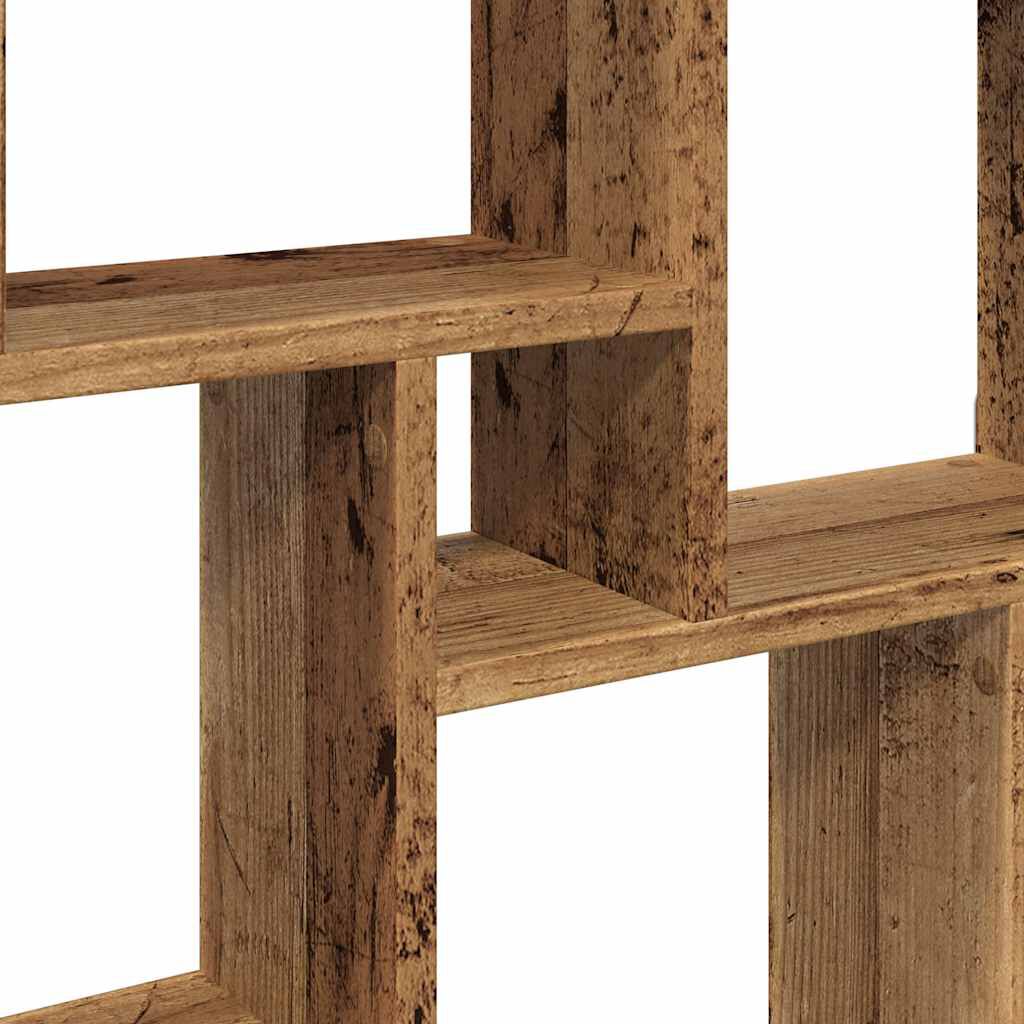 vidaXL Ράφι κύβος τοίχου Παλιό ξύλο 90x15x119,5 cm Κατασκευασμένο ξύλο