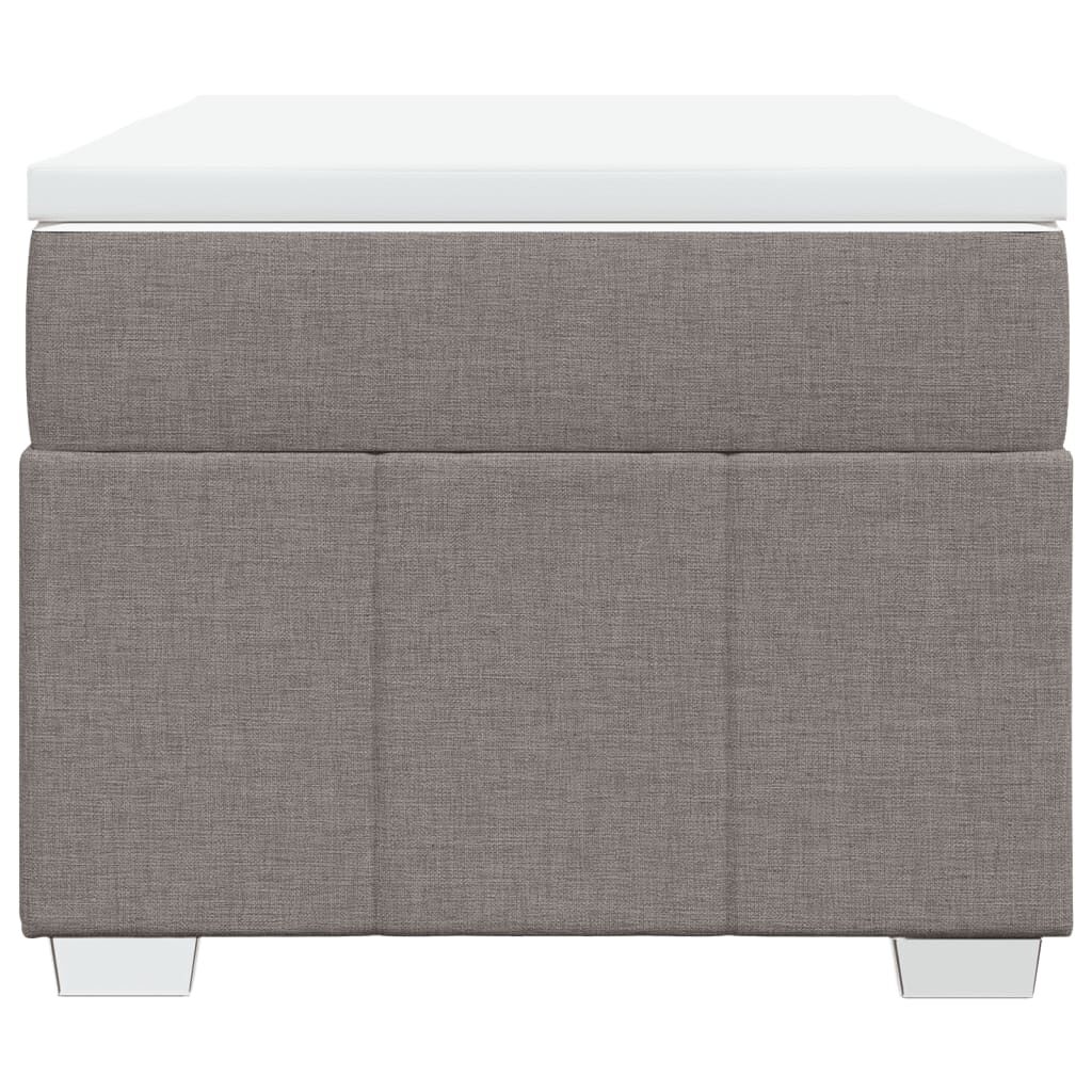 vidaXL Κρεβάτι Boxspring με Στρώμα Taupe 90x200 εκ. Υφασμάτινο