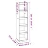 vidaXL Βιβλιοθήκη/Διαχωριστικό Χώρου Λευκό 40x35x167 εκ. Μασίφ Πεύκο