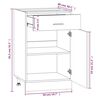 vidaXL Ντουλάπι με Συρτάρια "Lyon" Καπνιστή Δρυς 50x46x81,5 εκ. από Τεχνητό Ξύλο