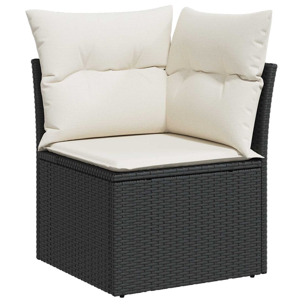 vidaXL Σετ Καναπέ Κήπου 12 pcs Μαύρο συνθετικό ρατάν