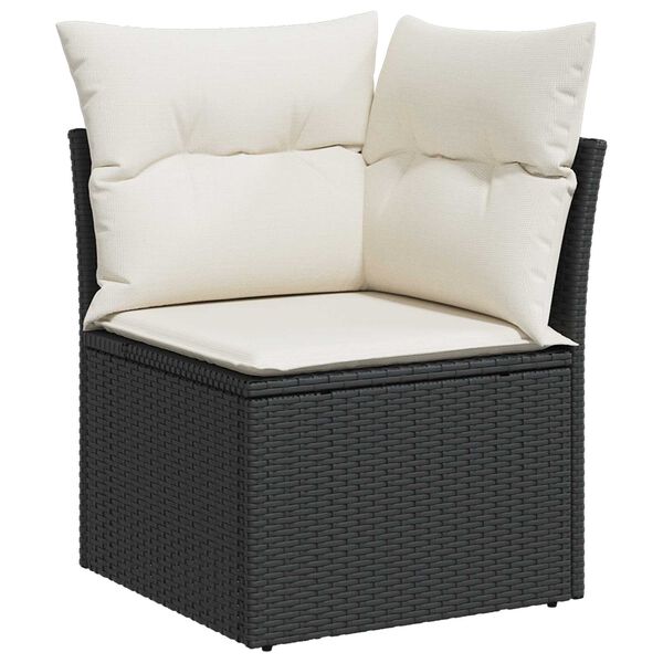 vidaXL Σετ Καναπέ Κήπου 12 pcs Μαύρο συνθετικό ρατάν