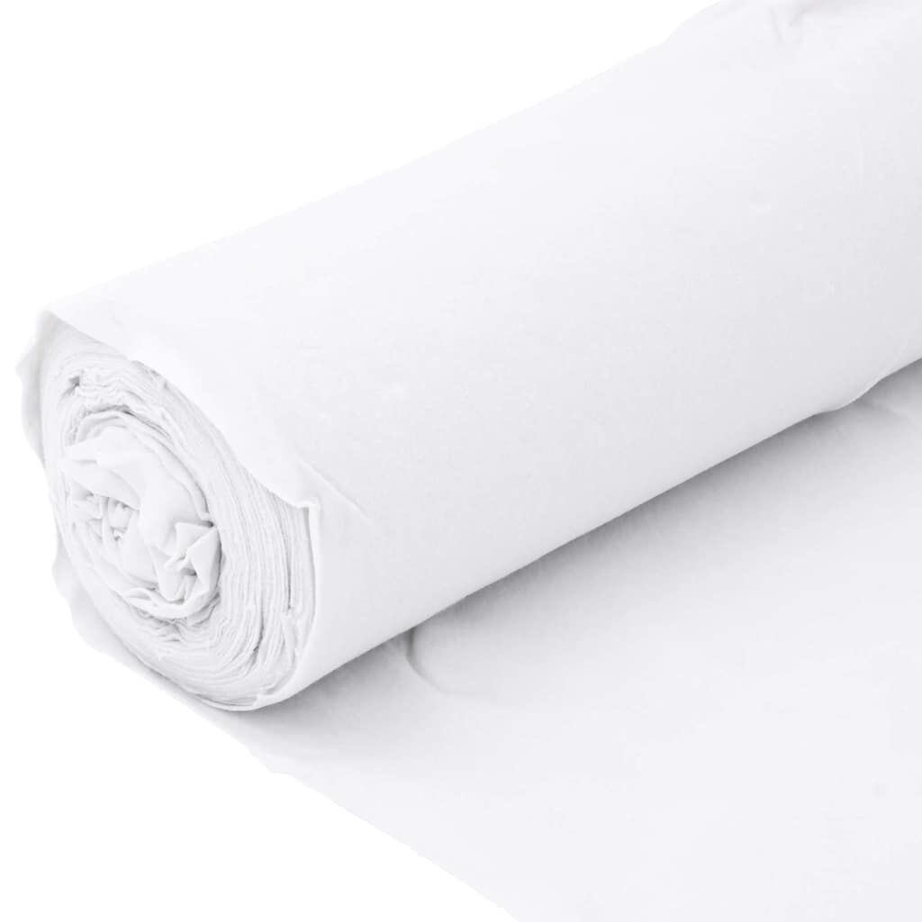 vidaXL Μεμβράνη με Γεωύφασμα Λευκή 1 x 50 μ. Πολυεστερικές Ίνες