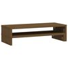 vidaXL Βάση Οθόνης Καφέ Μελί (52-101)x22x14 εκ. από Μασίφ Ξύλο Πεύκου