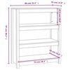 vidaXL Βιβλιοθήκη Λευκή 80 x 35 x 97 εκ. από Μασίφ Ξύλο Πεύκου