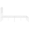vidaXL Πλαίσιο Κρεβατιού με Κεφαλάρι Λευκό 120 x 200εκ. Μέταλλο
