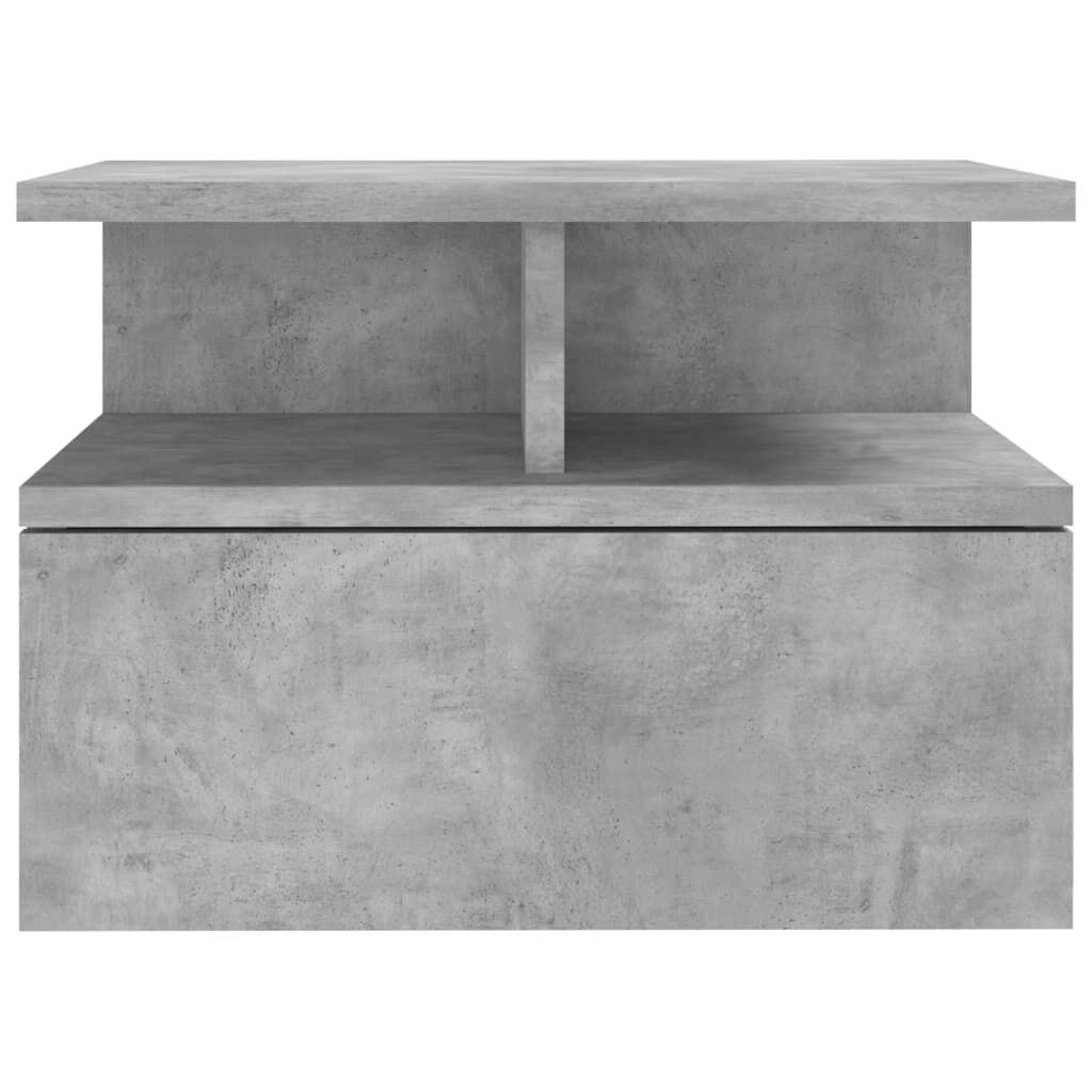 vidaXL Κομοδίνο Κρεμαστό Γκρι Σκυροδέματος 40x31x27 εκ. από Επεξ. Ξύλο