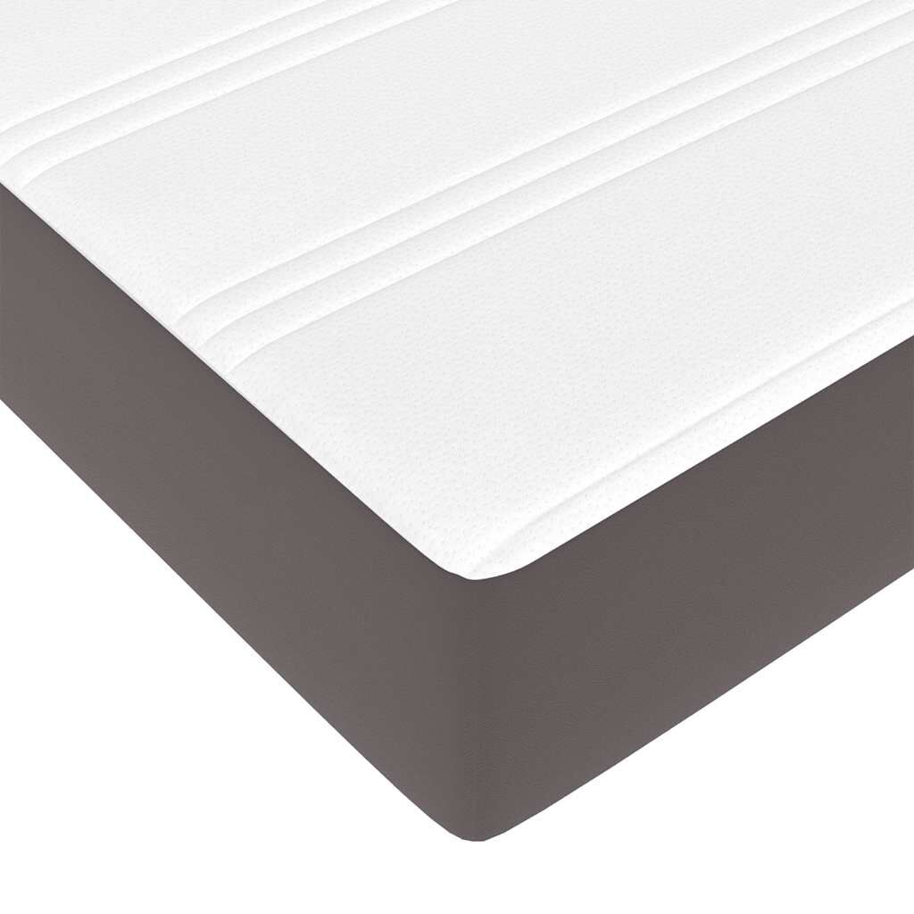 vidaXL Οθωμανικό κρεβάτι με στρώμα Γκρι 120x200cm Faux Leather