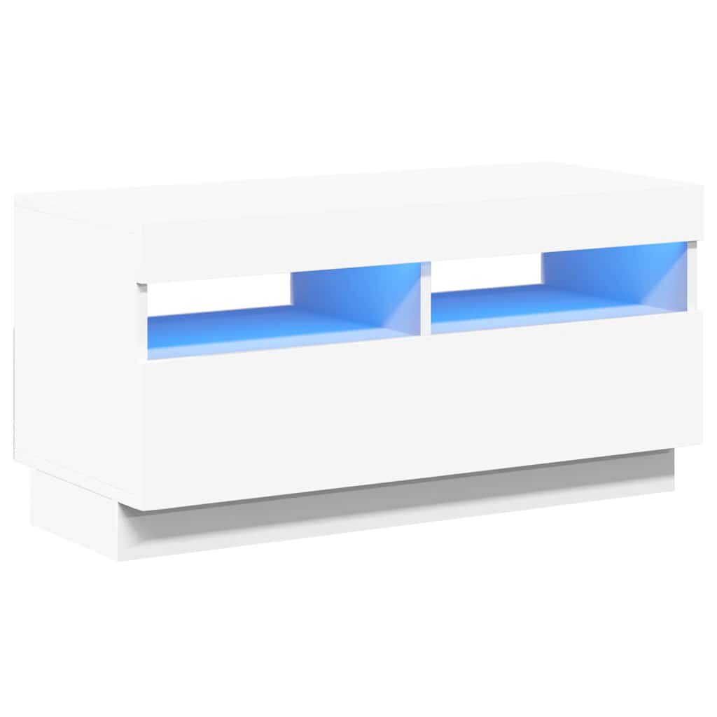vidaXL Έπιπλο Τηλεόρασης με LED Λευκό 80 x 35 x 40 εκ.