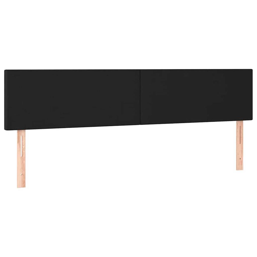 vidaXL Κρεβάτι Boxspring με Στρώμα Μαύρο 120x190εκ.από Συνθετικό Δέρμα