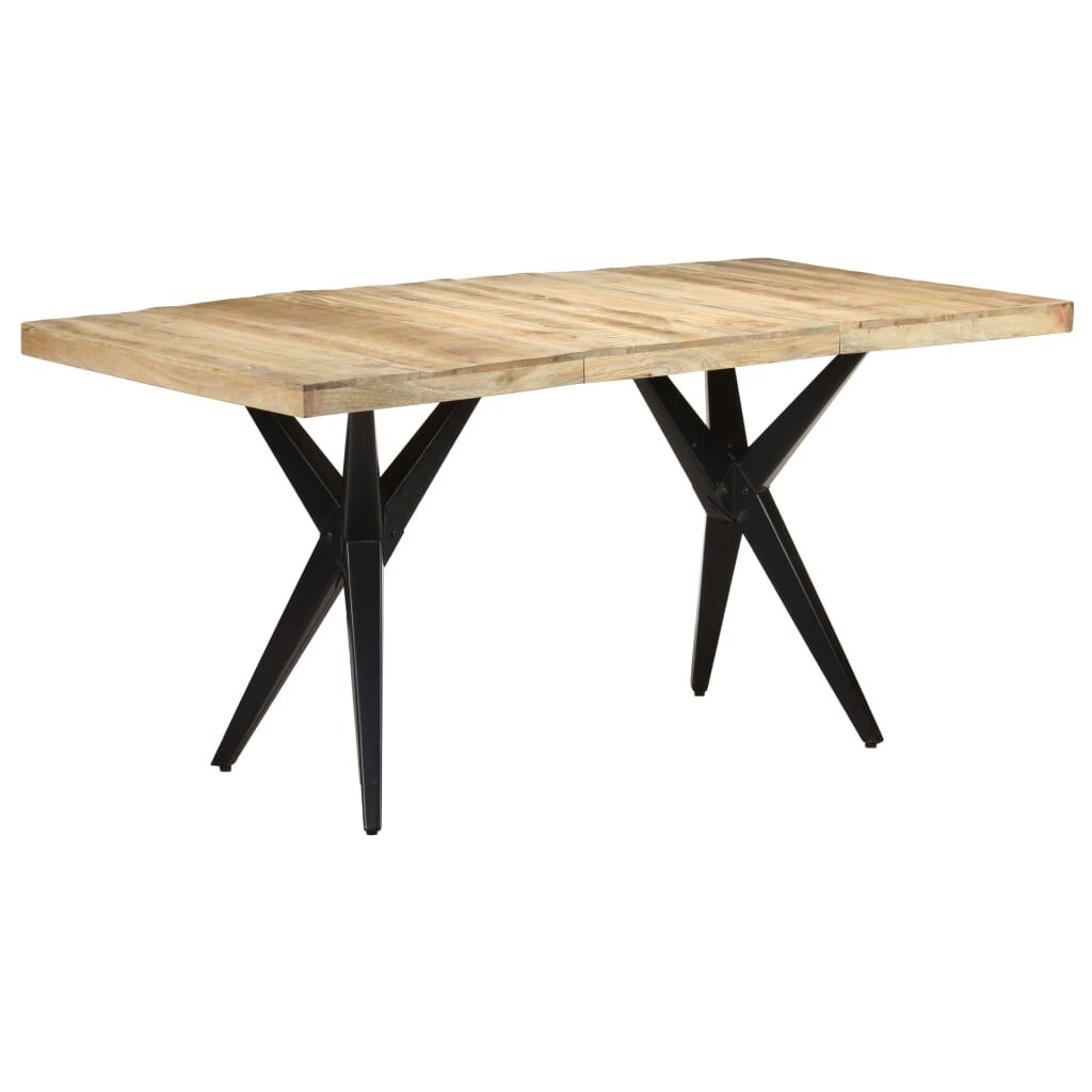 vidaXL Τραπεζαρία 160 x 80 x 76 εκ. από Ακατέργαστο Ξύλο Μάνγκο
