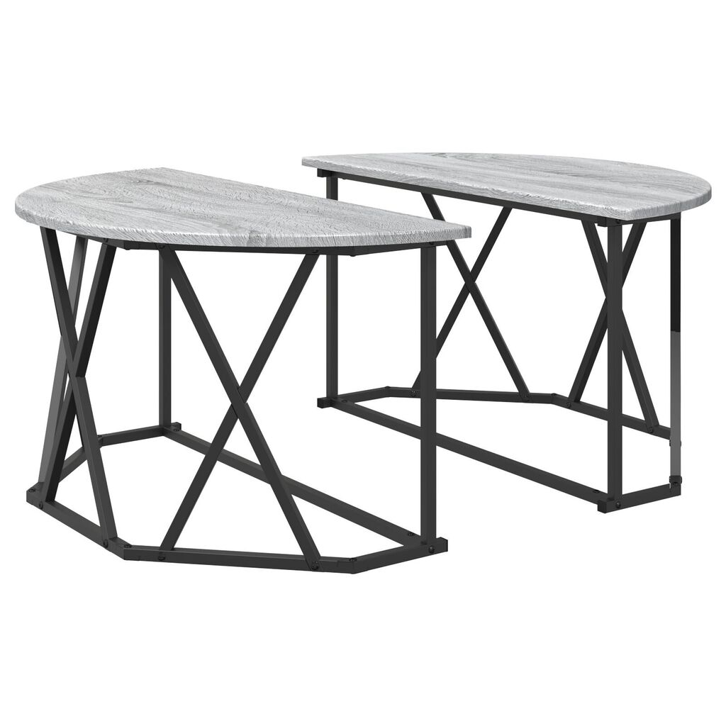 vidaXL Γκρι Sonoma Τραπέζι Σαλονιού 80x80x42 εκ. Κατασκευασμένο από Επικαλυμμένο Ξύλο