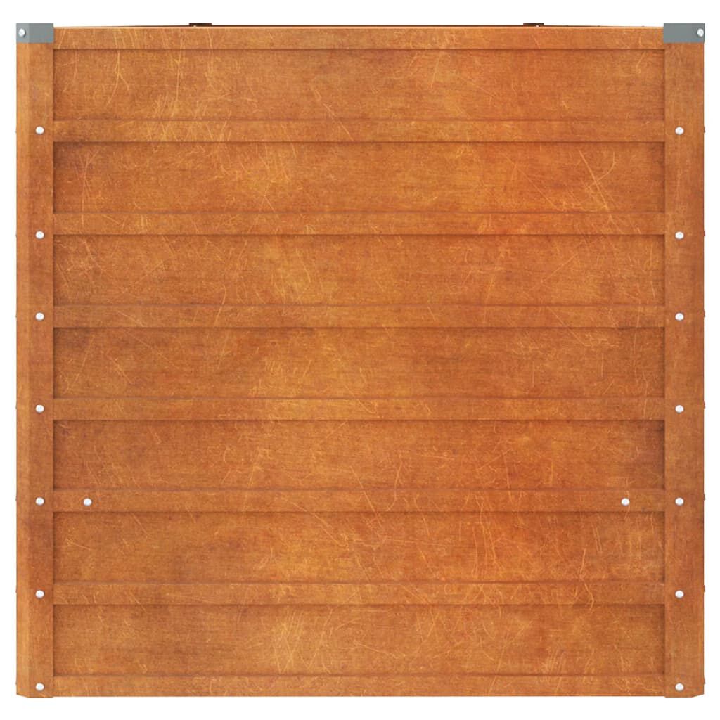 vidaXL Ζαρντινιέρα Σκουριασμένο 400x80x77 εκ. Ατσάλι Σκληρυθέν Αέρα