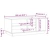 vidaXL Τραπεζάκι Σαλονιού Γυαλ. Λευκό 102x55x43 εκ. Επεξεργ. Ξύλο