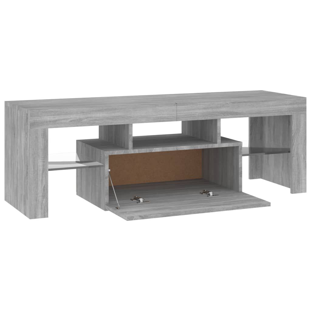 vidaXL Έπιπλο Τηλεόρασης με LED Γκρι Sonoma 120x35x40 εκ.