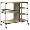 vidaXL Τρόλεϊ Κουζίνας Sonoma Δρυς 100x45x89,5 εκ. Επεξεργασμένο Ξύλο